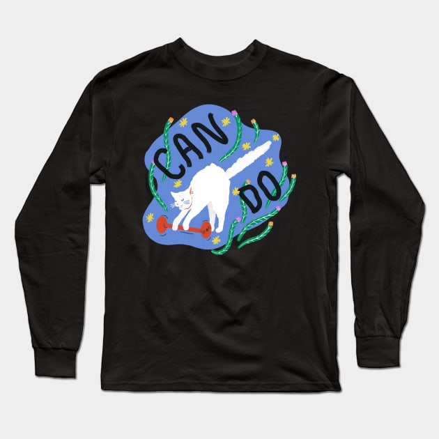 Can Do Baby Cat Long Sleeve T-Shirt by msrystudio